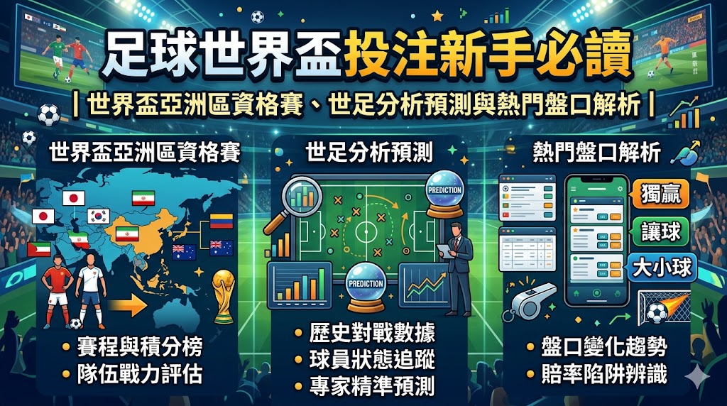 足球世界盃投注新手必讀｜世界盃亞洲區資格賽、世足分析預測與熱門盤口解析